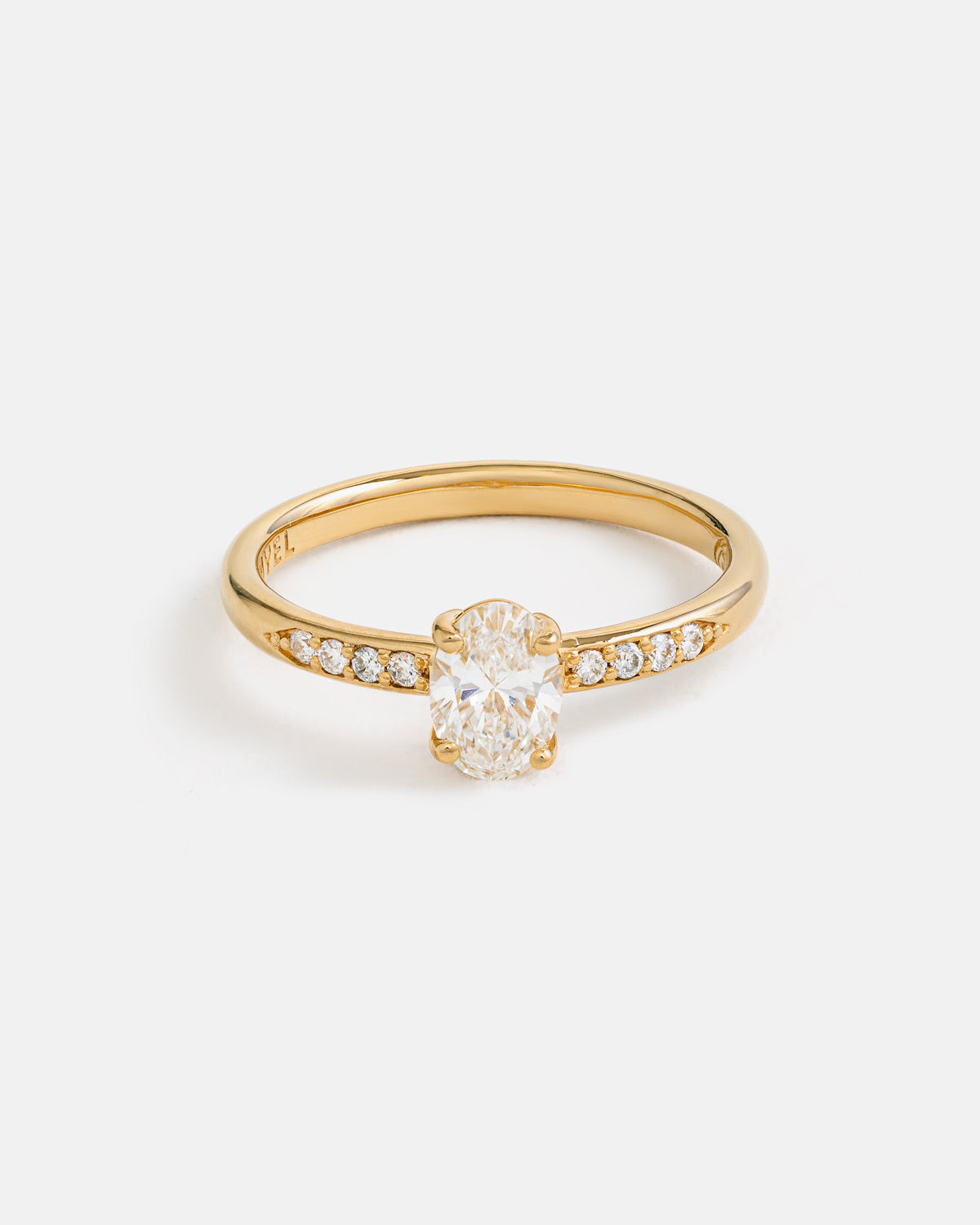 Ellipse Ring in Fairmined Yellow Gold with Diamonds