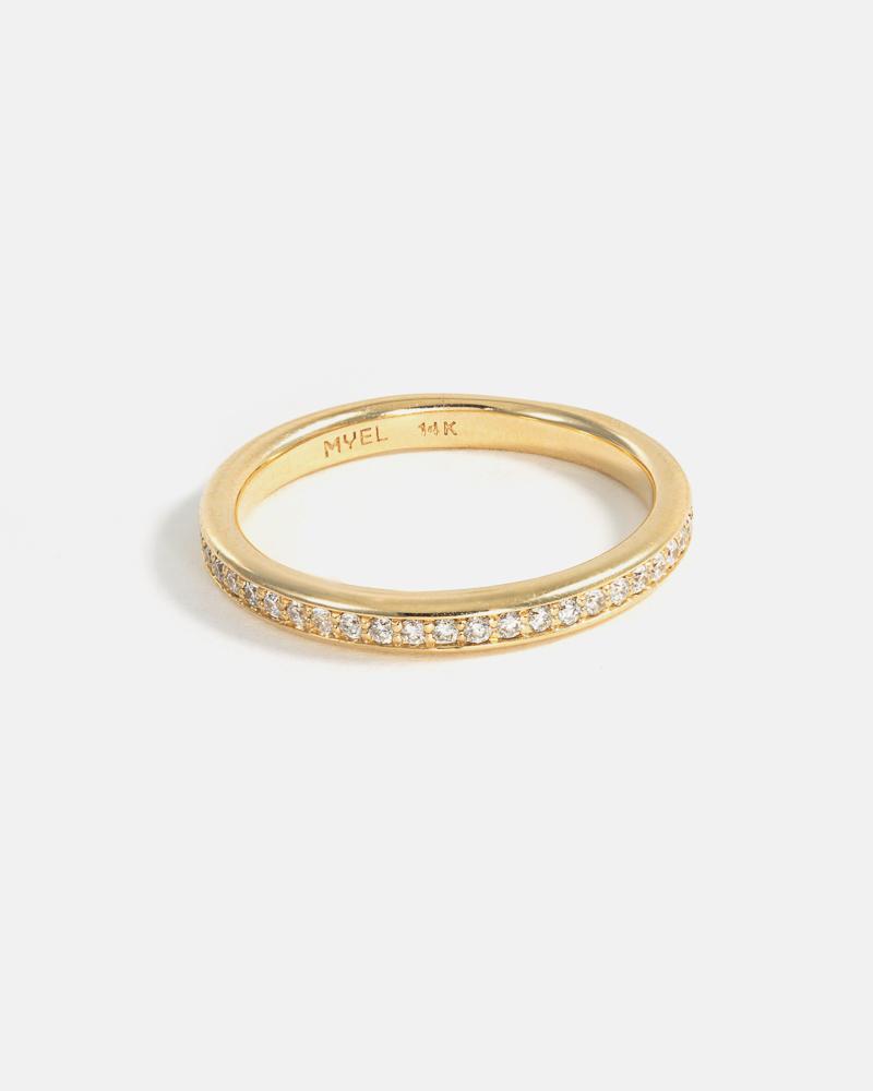 Marie Pavé Ring in 14k Yellow Gold with lab grown Diamonds