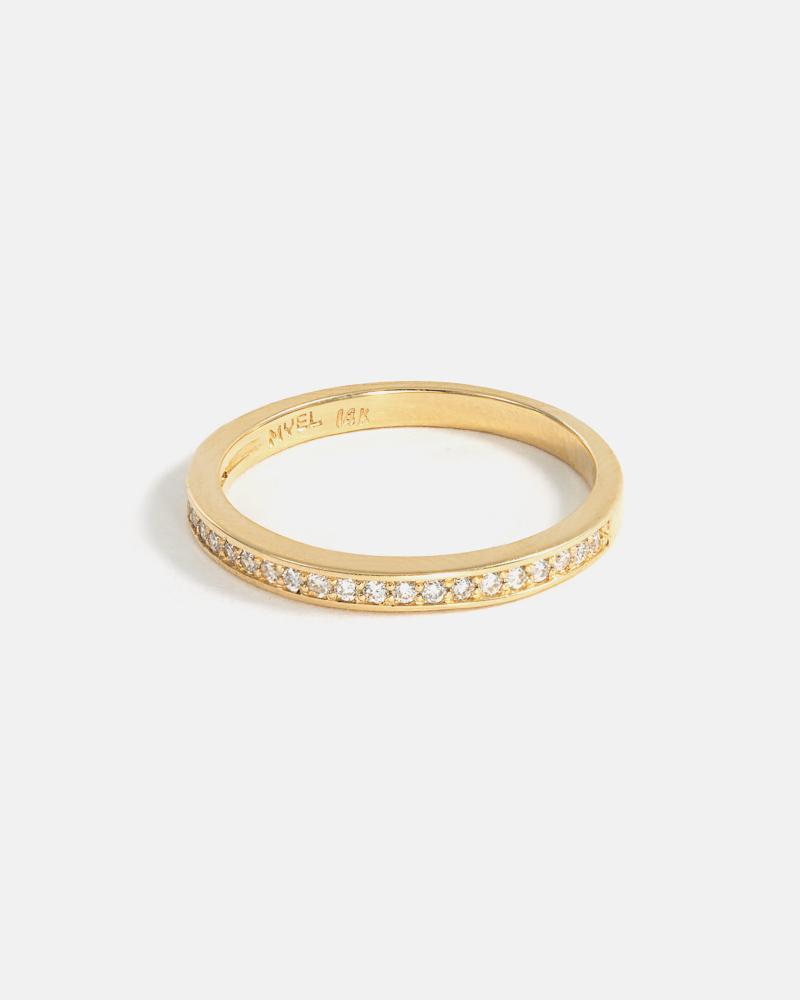 Pavé Ring in 14k Gold with lab grown Diamonds
