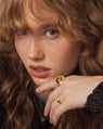 Doli Ring in 14k Yellow Gold with Tiger Eye Quartz and Lab-Grown Diamonds