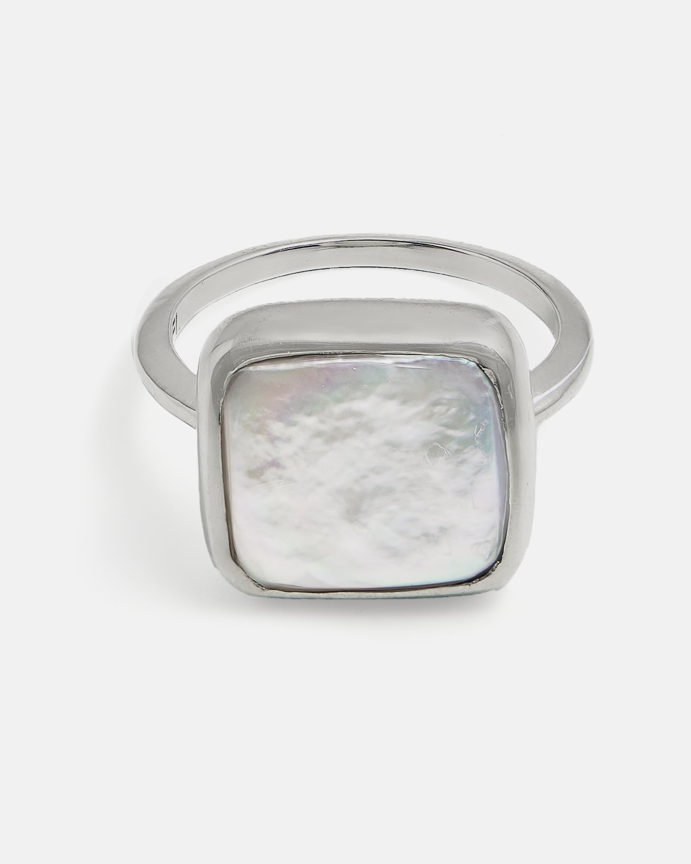 Tetra Ring with Pearl in Silver