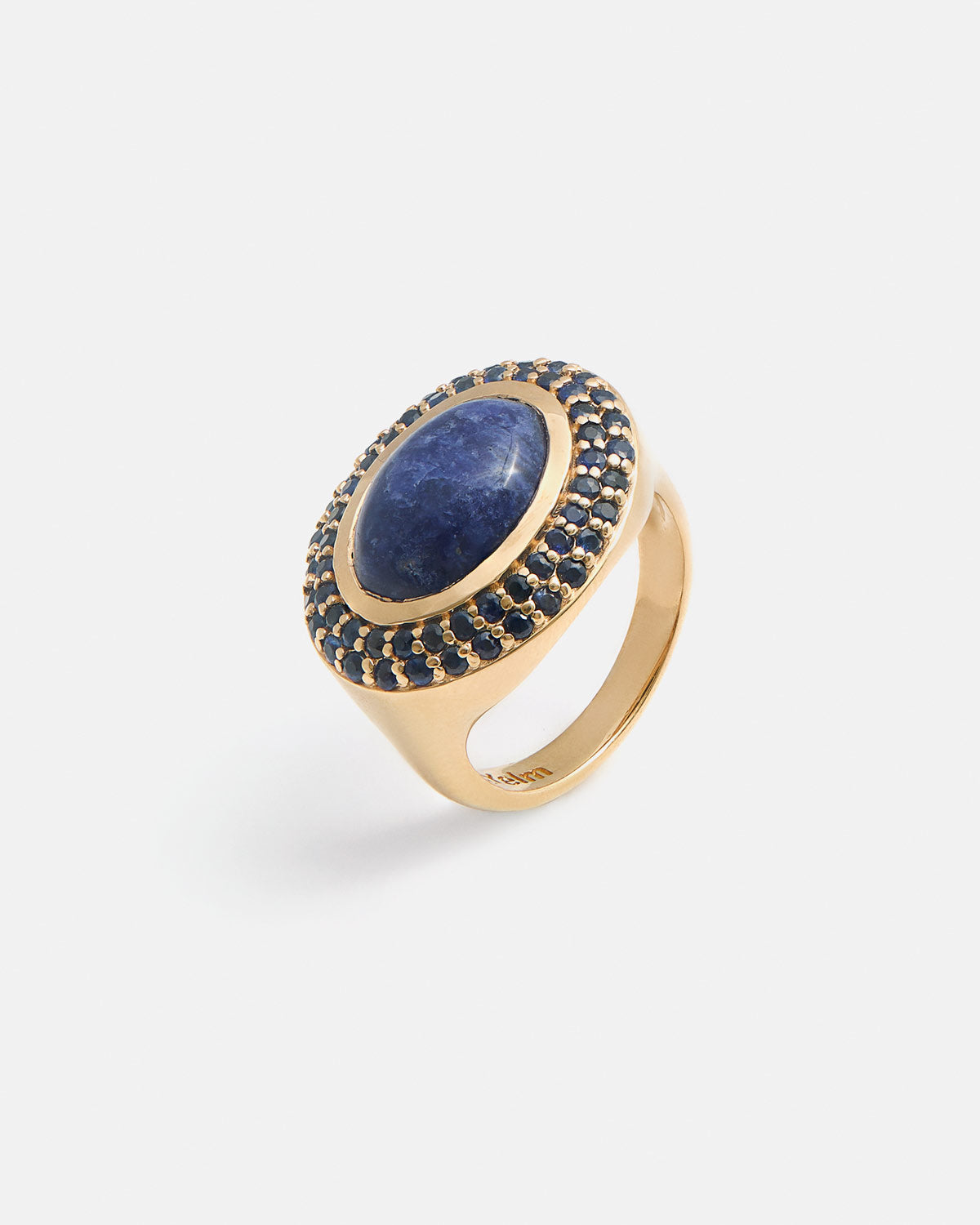 Bane Ring in Yellow Gold with Lapis and Sapphires
