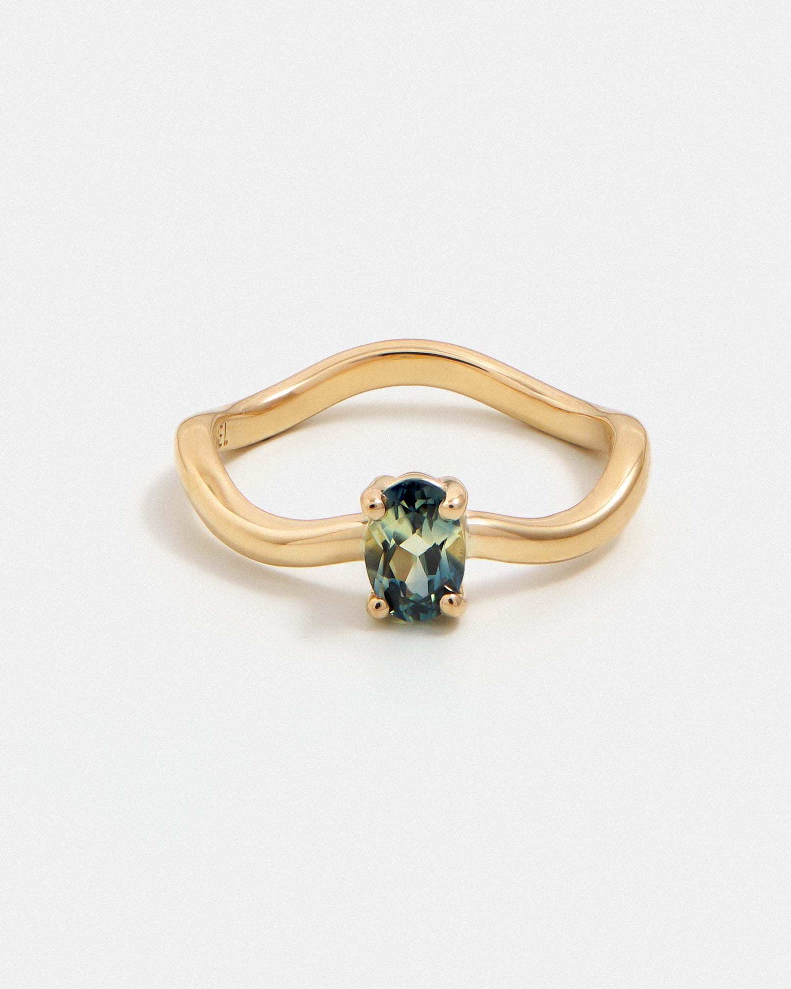 Custom Ring - Disco Ring in Fairmined Gold with Oval Australian Sapphire