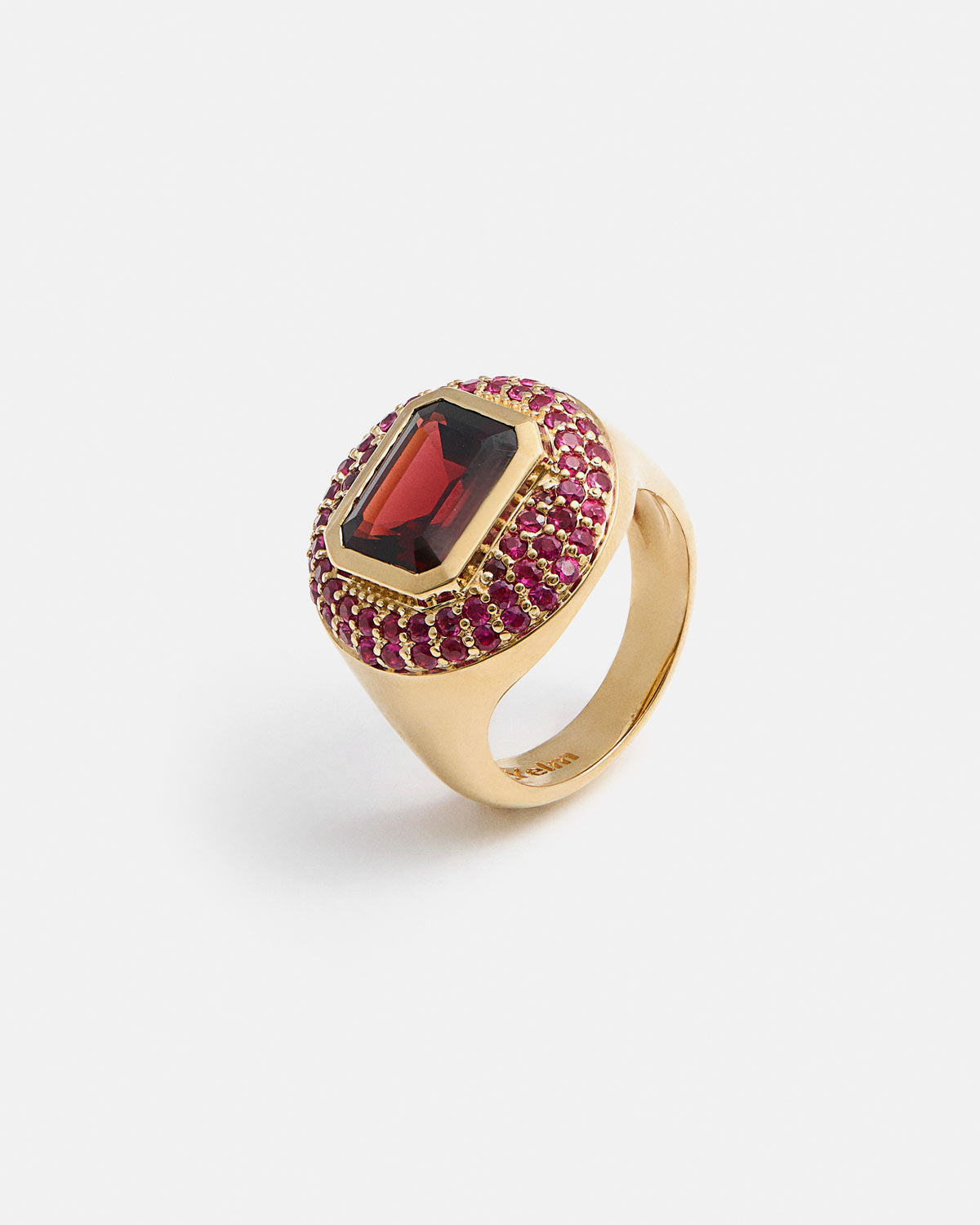 Mona Ring in 14k Yellow Gold with Garnet and Rubies