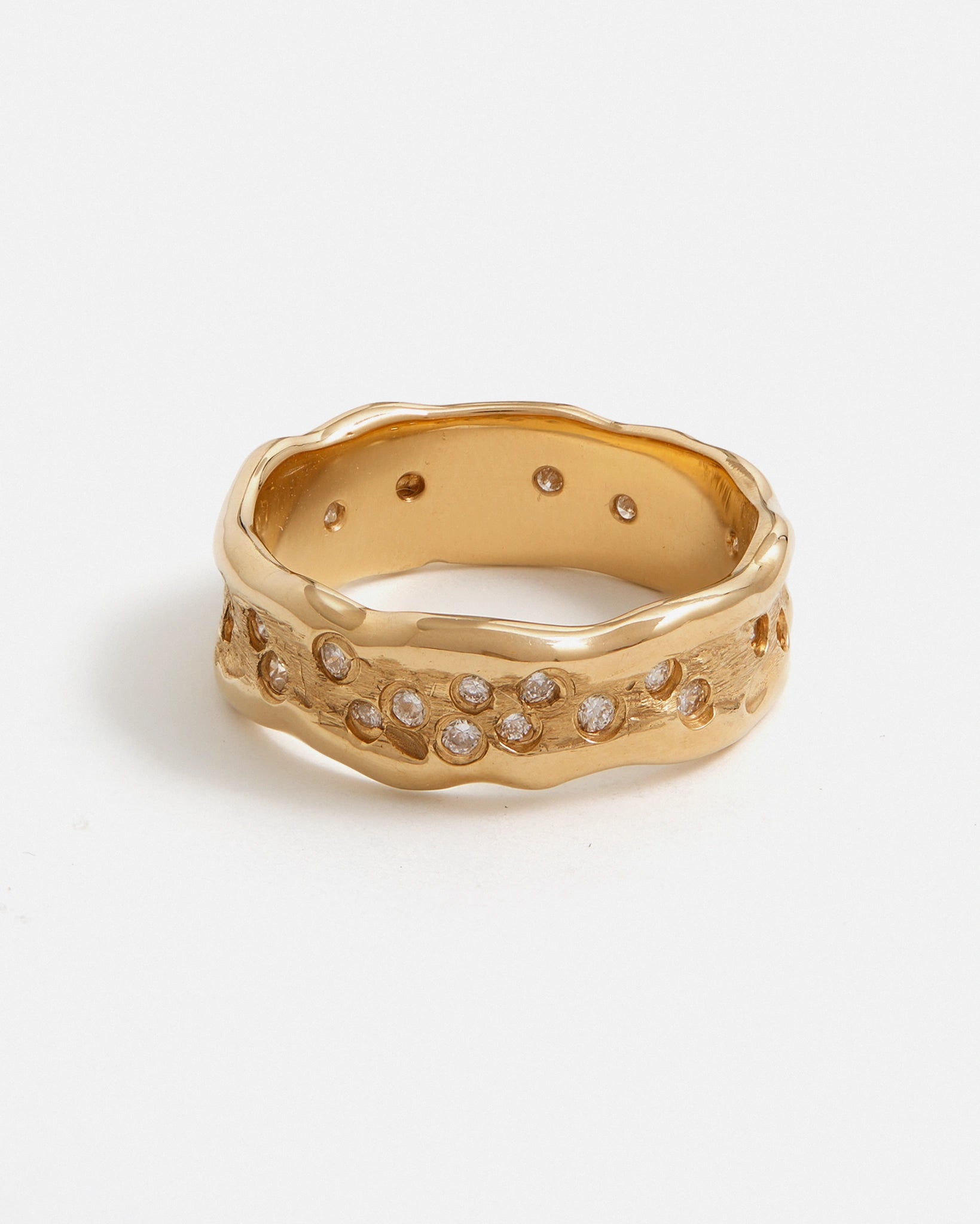 Constellation Forge Ring in 14k Gold with lab grown Diamonds