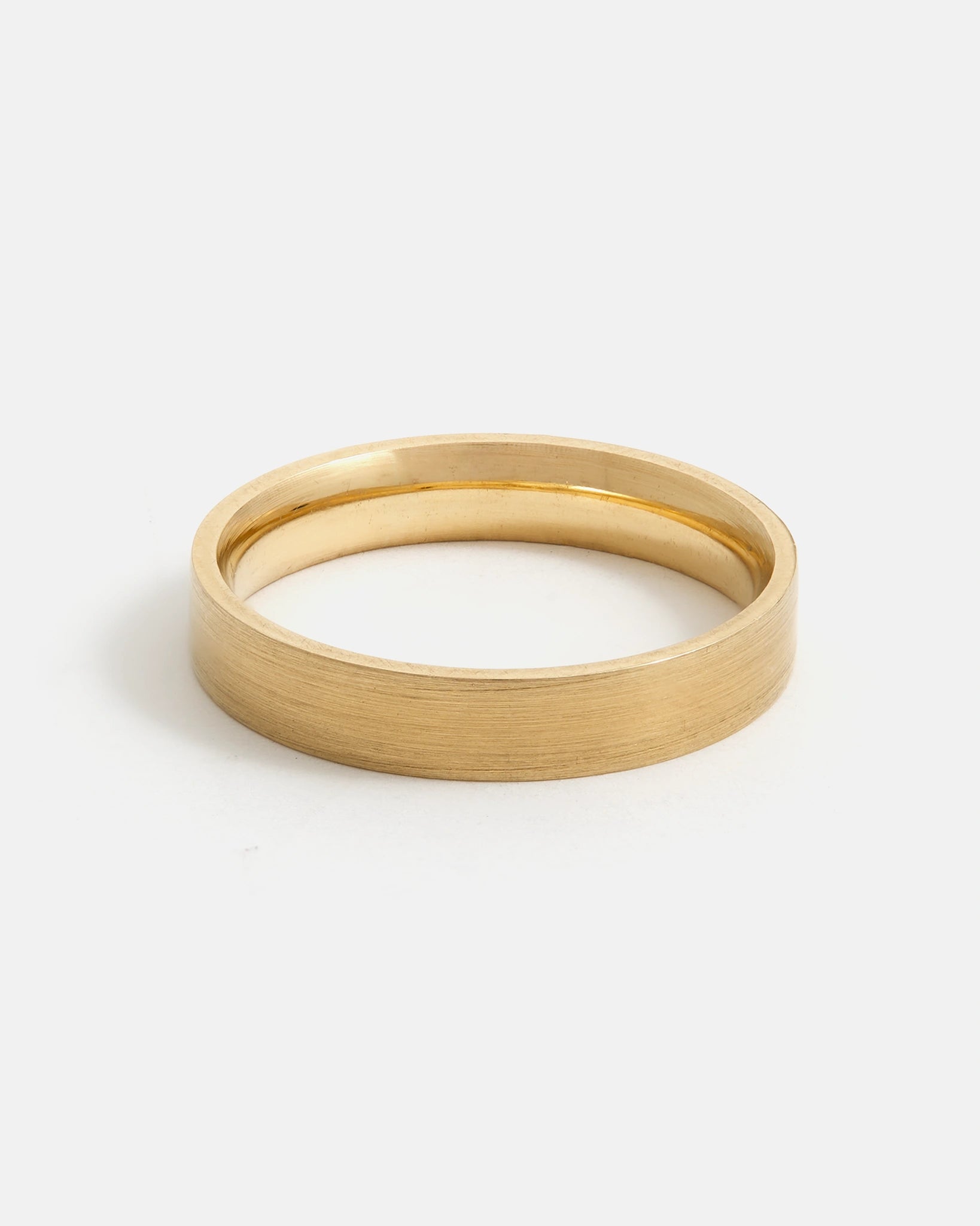Square Band in 14k Matte Gold 4mm