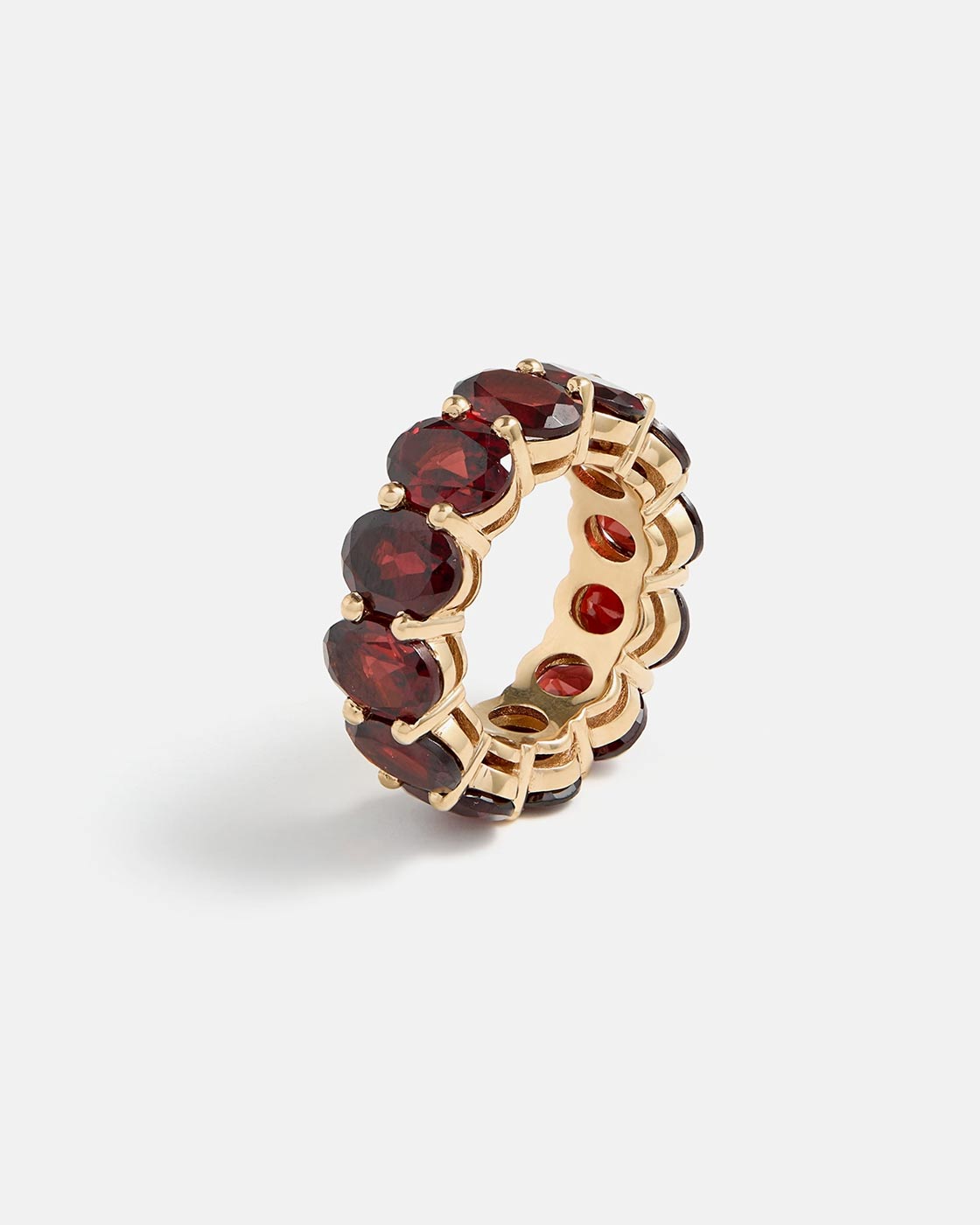Nocta Ring in 14k Yellow Gold with Garnets