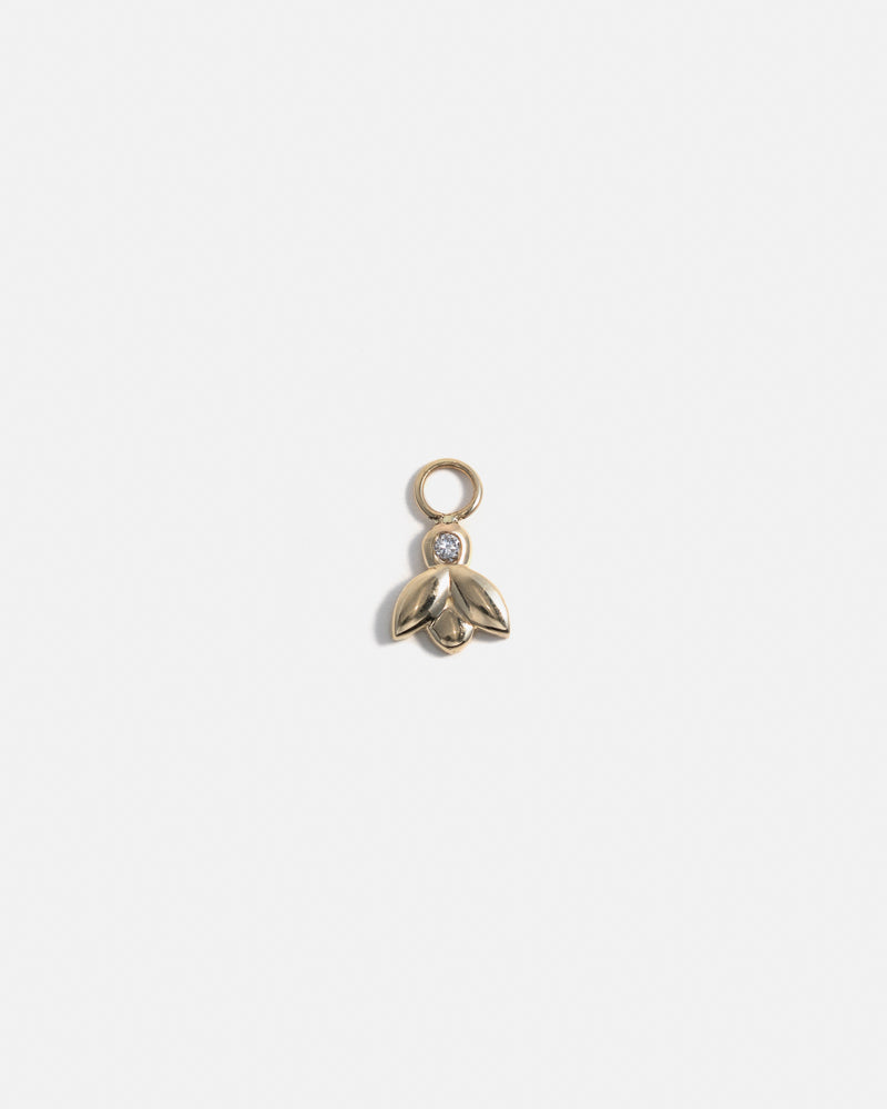 Bee Charm for Hoops in 14K Gold with lab grown diamonds