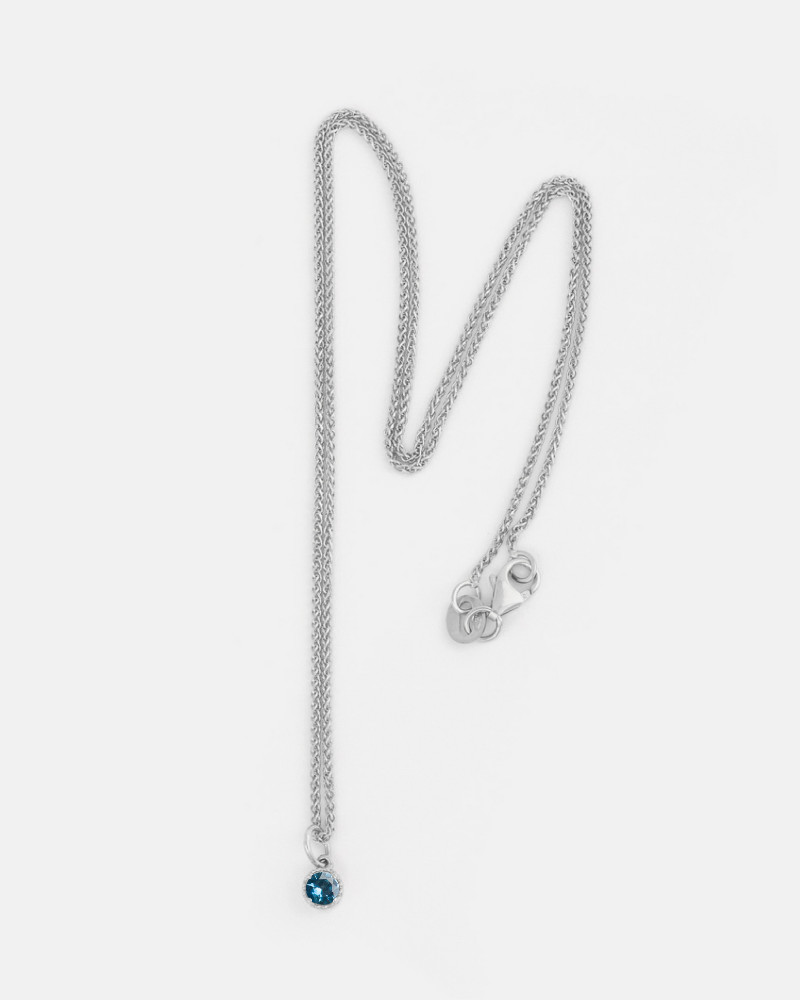 Origines Pendant in 14k White Gold with Ethical Birthstone