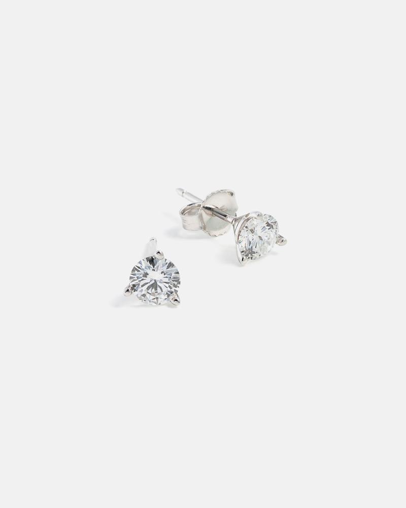 Lab-Grown Diamond Stud Earrings in White Gold (0.25 carats)