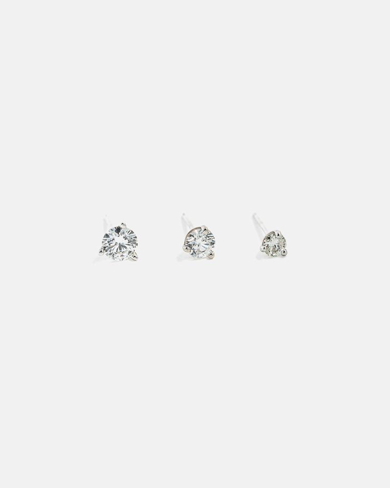 Lab-Grown Diamond Stud Earrings in White Gold (0.50 carats)