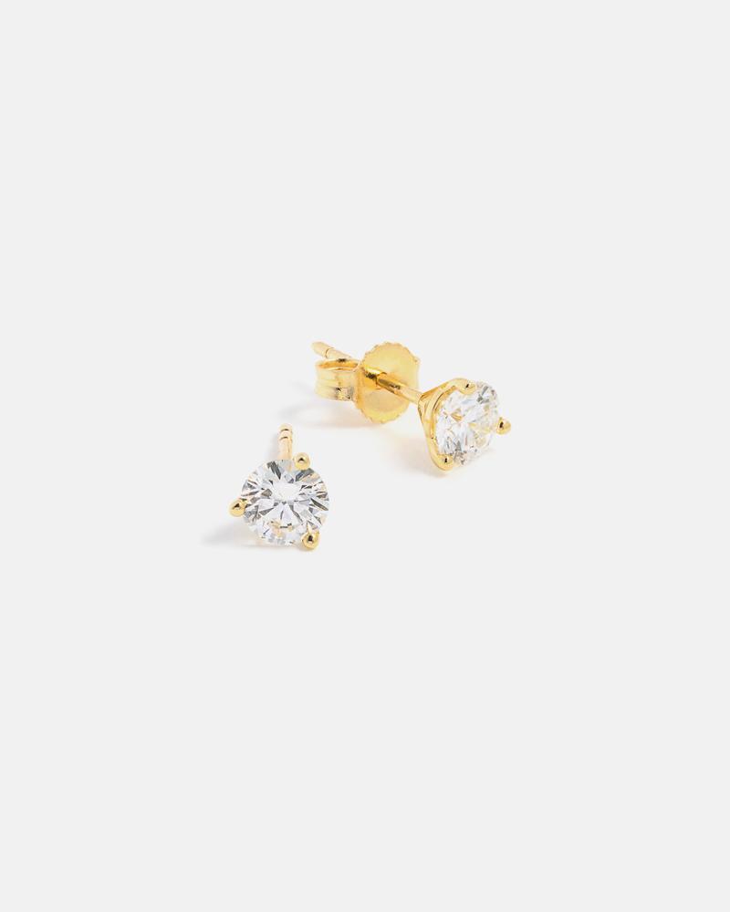 Lab-Grown Diamond Stud Earrings in 14k Yellow Gold (0.50 carats)