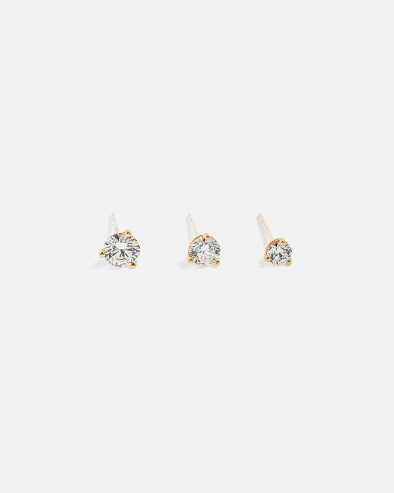 Lab-Grown Diamond Stud Earrings in Yellow Gold (0.75 carats)