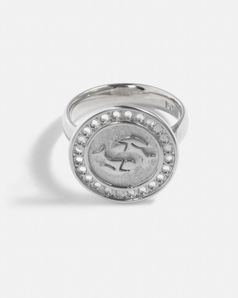 Zodiac Pisces Ring in Silver