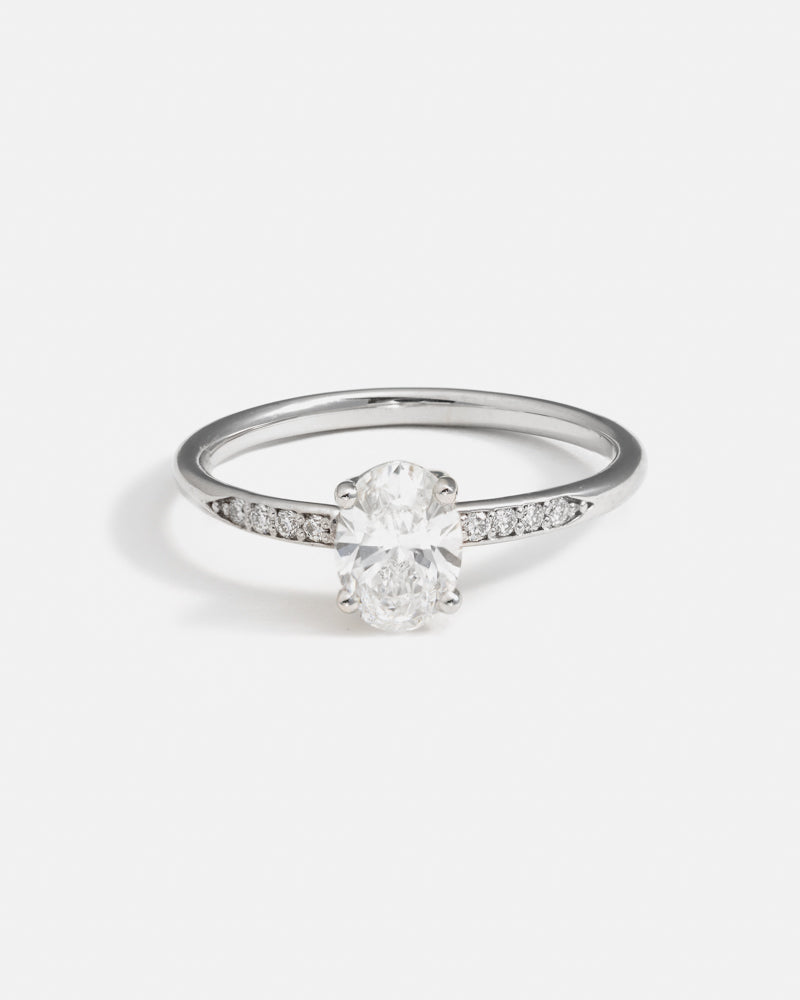 Ellipse Ring and Stratura Wave Band with lab-grown Diamonds