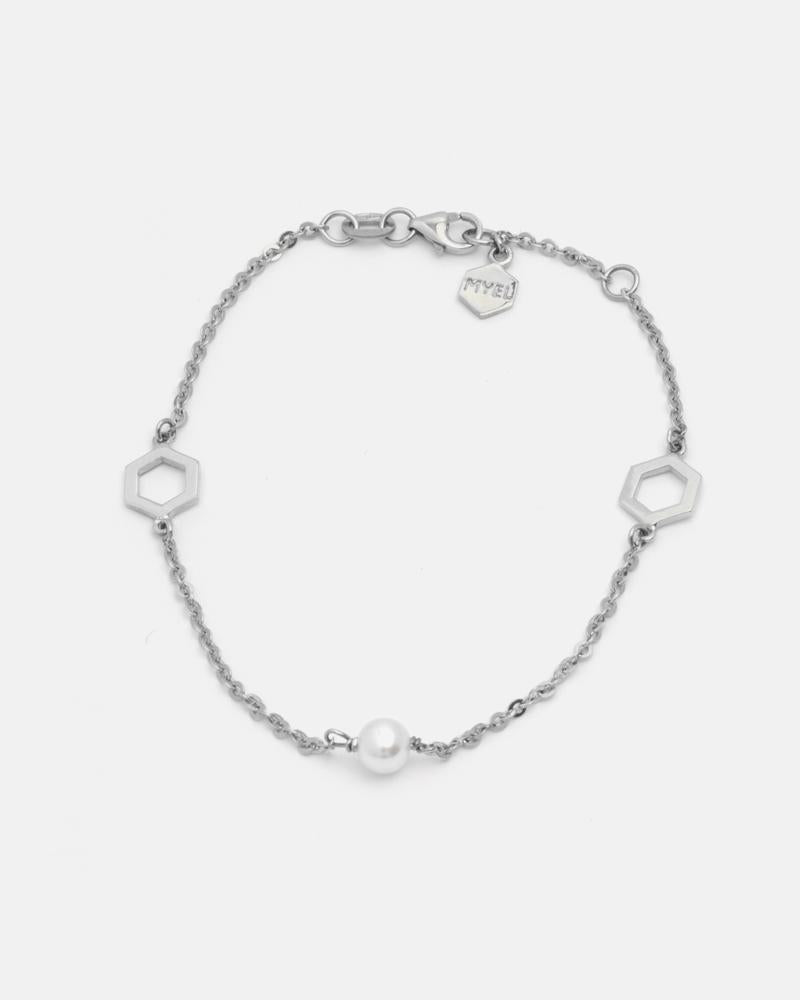Essaim Pearl Bracelet in Silver