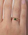 Solitaire Ring in 14k Fairmined Gold with Brazilian Emerald