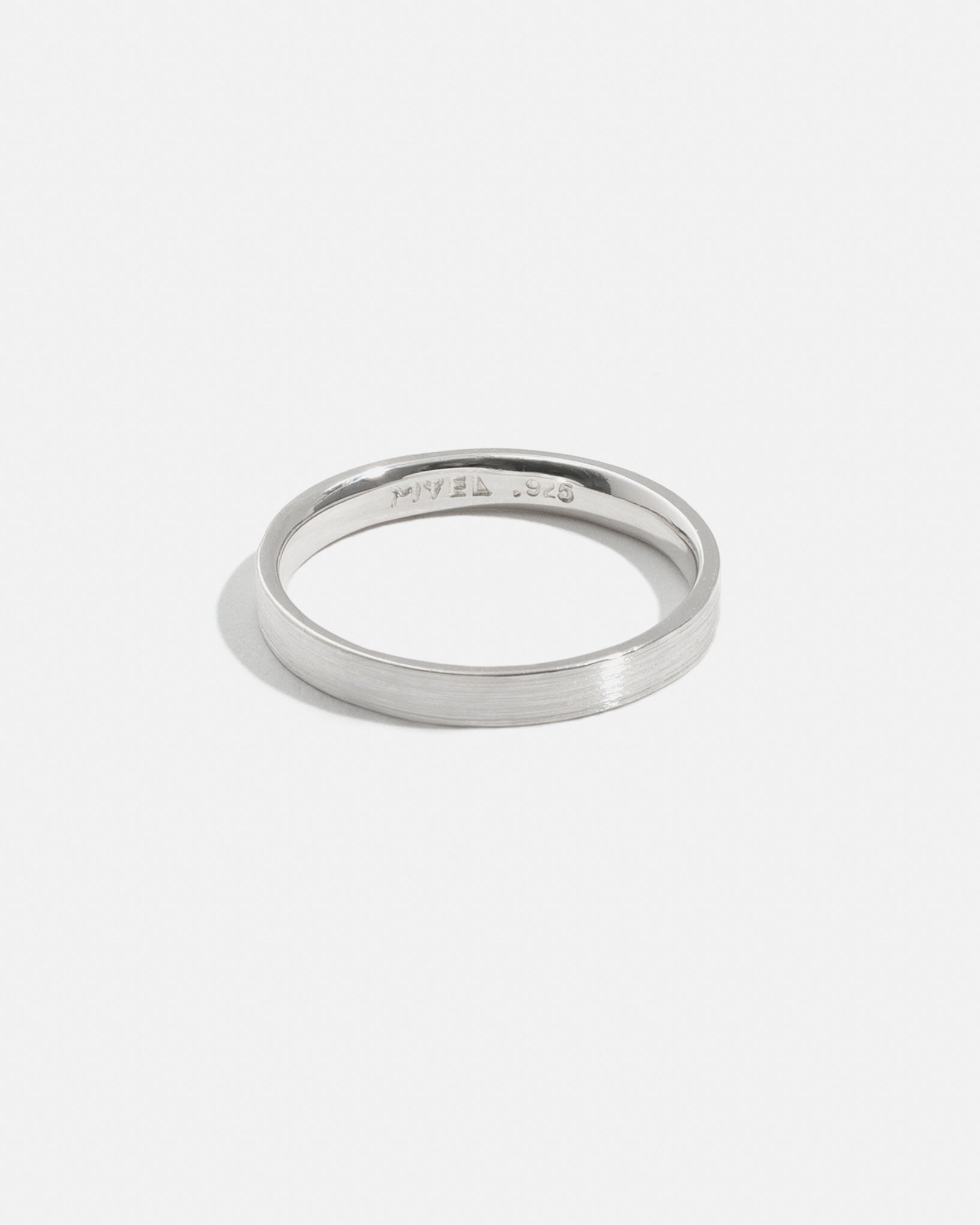 Square Band in Matte Silver 3mm