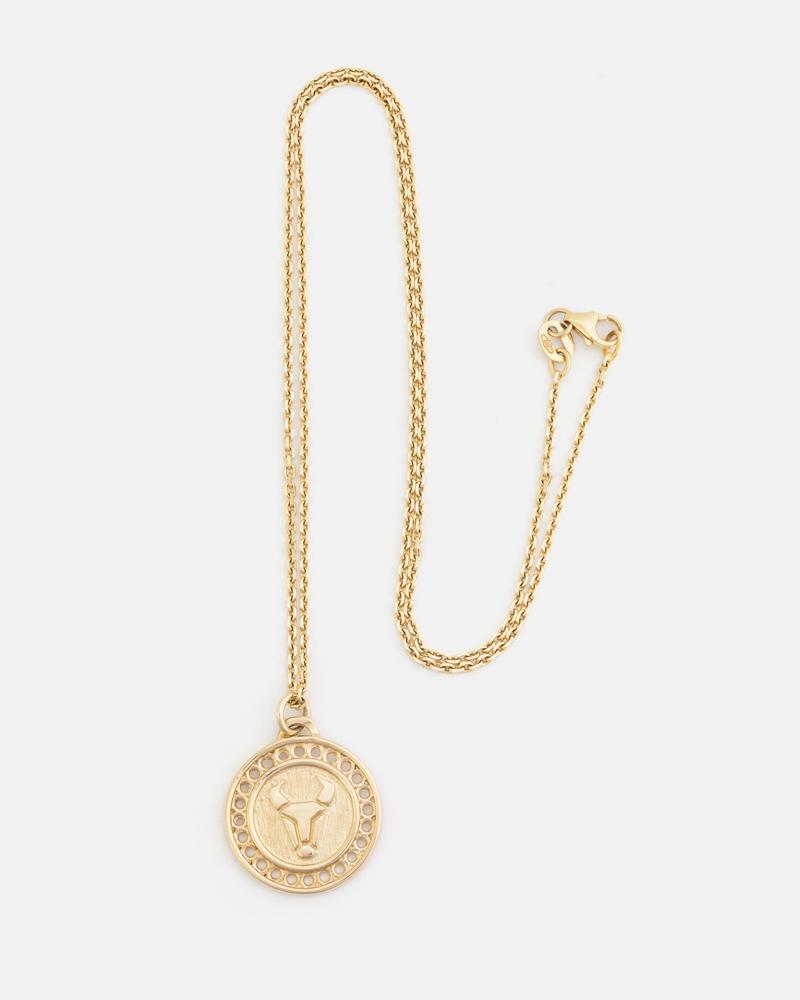Zodiac Taurus Necklace in Yellow Gold