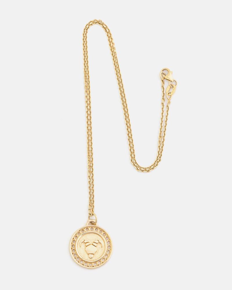 Zodiac Aries Necklace in Yellow Gold