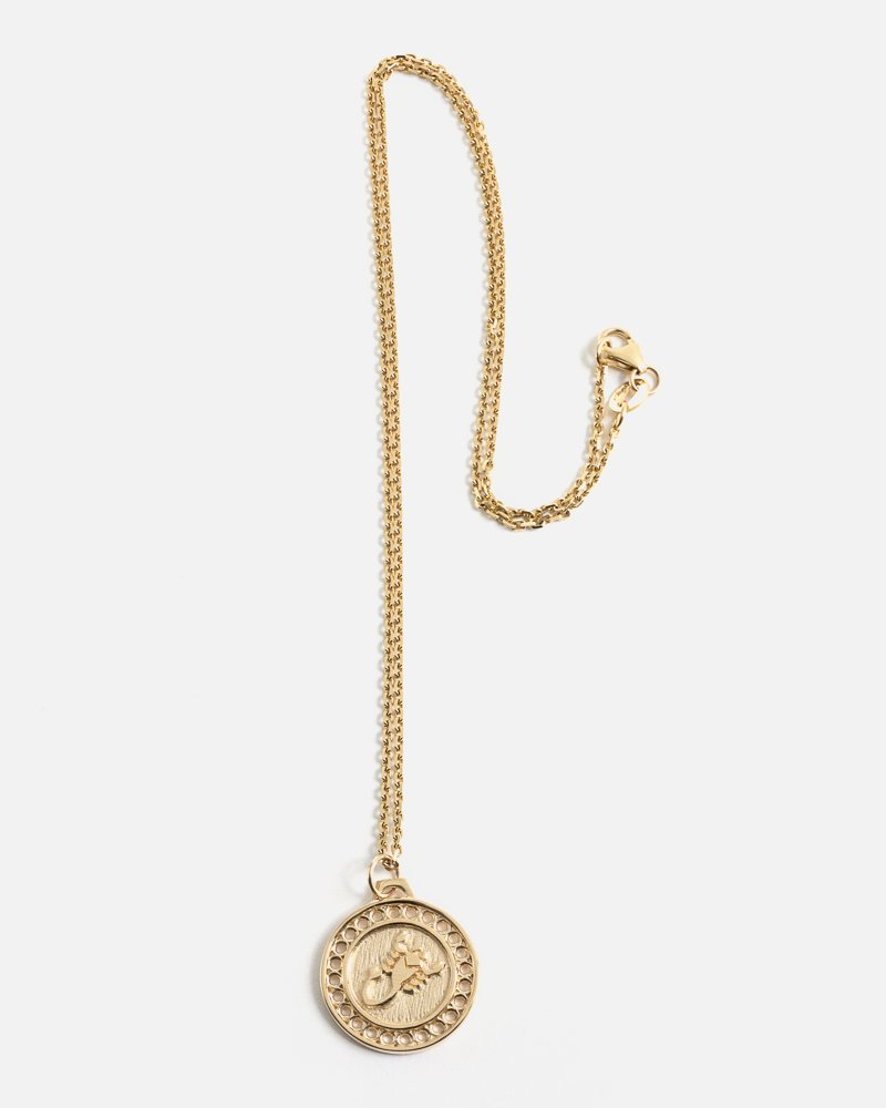 Zodiac Scorpio Necklace in Yellow Gold