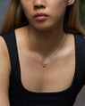 Helios Necklace in Silver with a lab grown Diamond