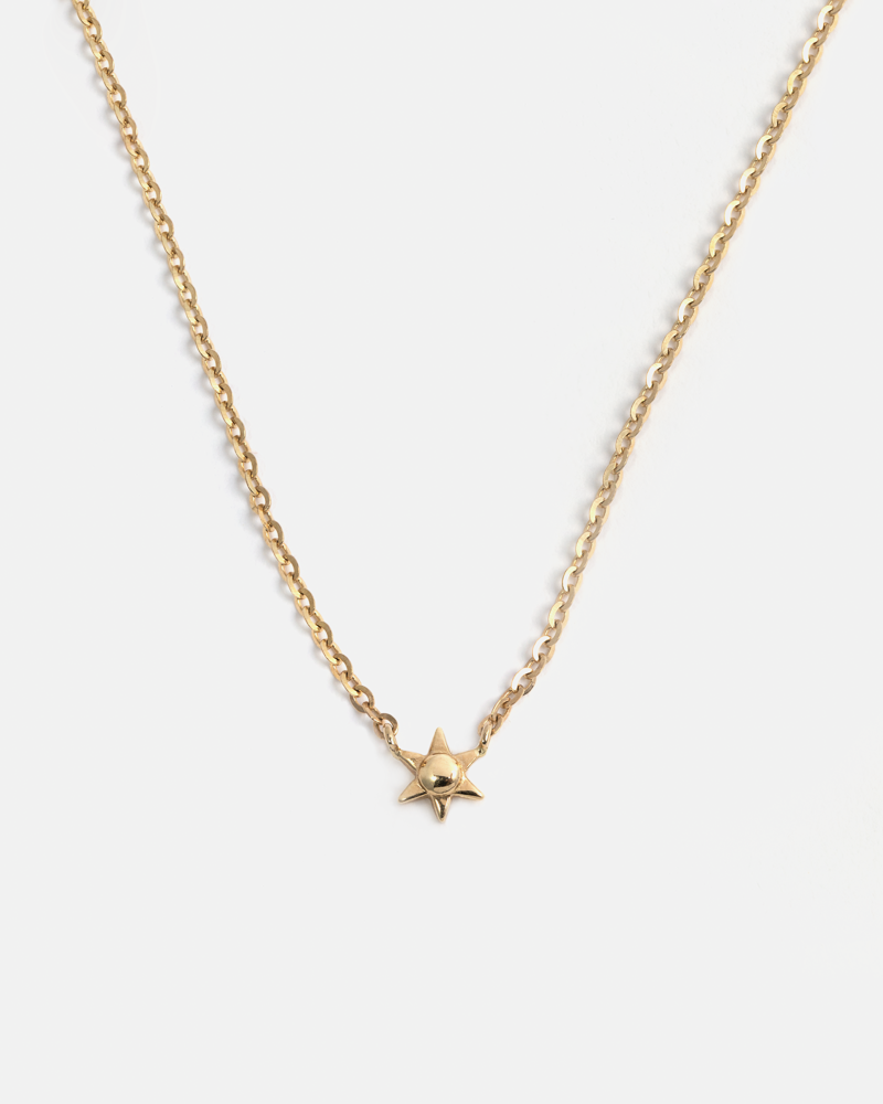 Mini Star Necklace in Yellow Gold