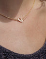 Geo 1 Necklace in Yellow Gold Worn