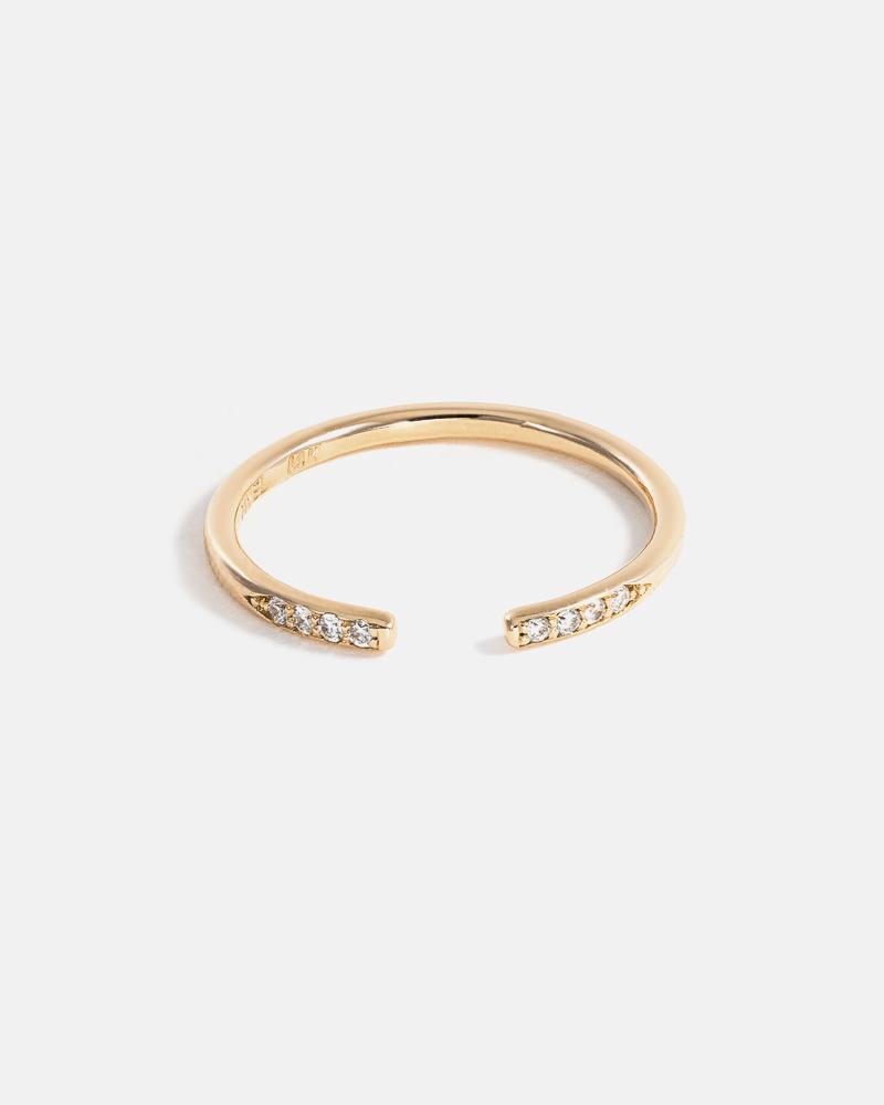 Classic Open Ring in 14k Gold with lab grown Diamonds