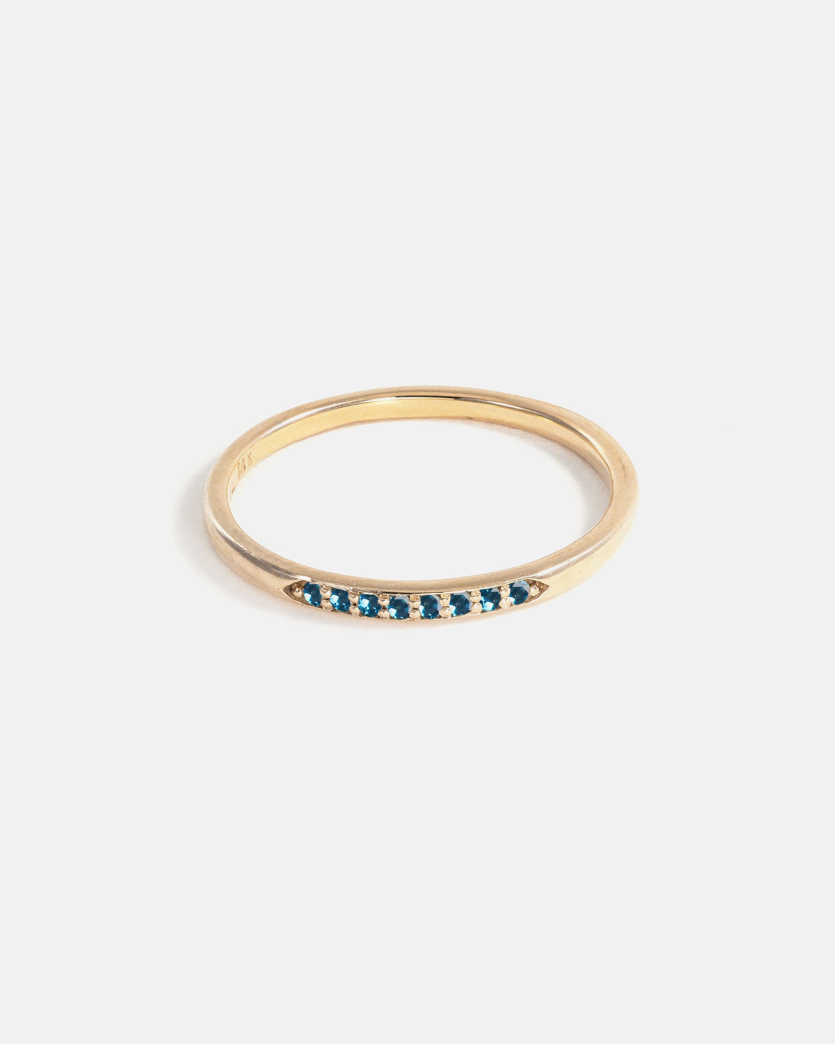 Stratura Wedding Ring in 14k Yellow Gold with Ethical Birthstones
