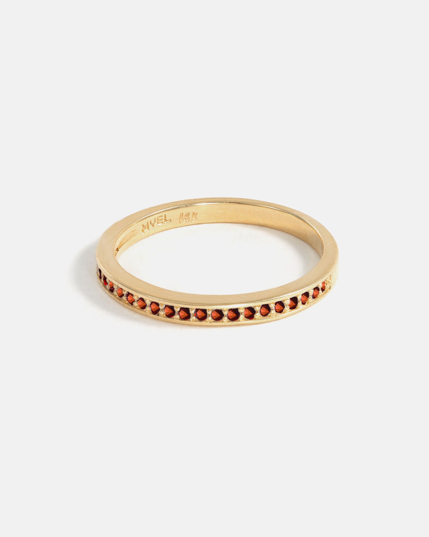 Pavé Ring in Gold with Anthill Garnets