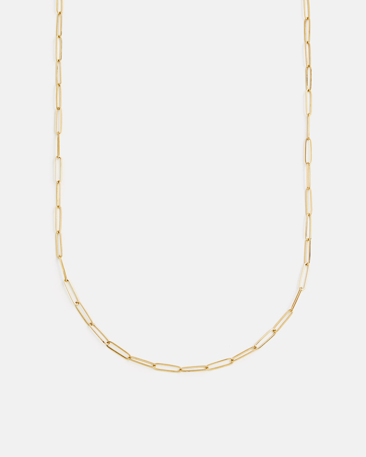 Paper Clip Chain in 14k Yellow Gold