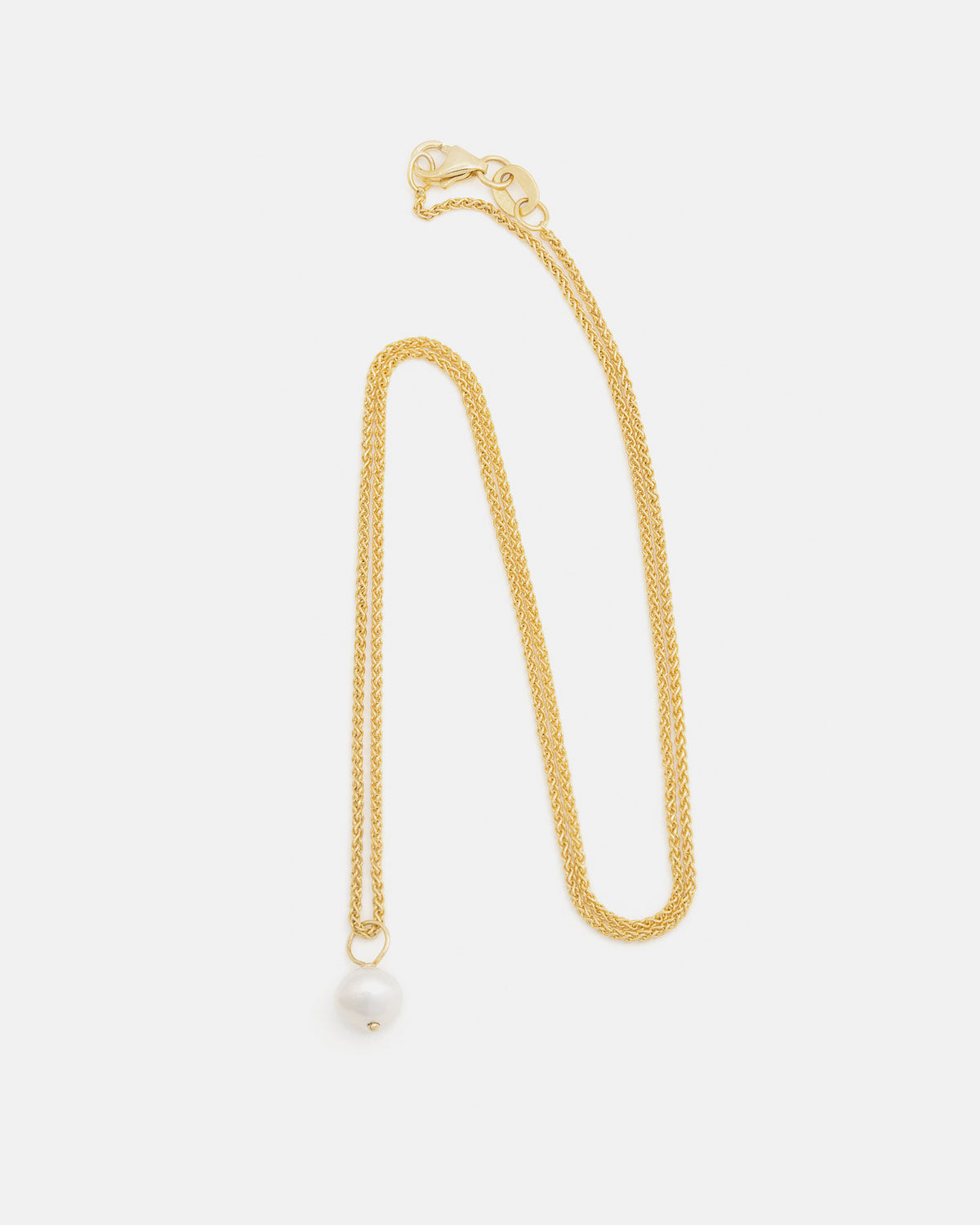 Pom-pom Pendant in Yellow Gold with White Pearl