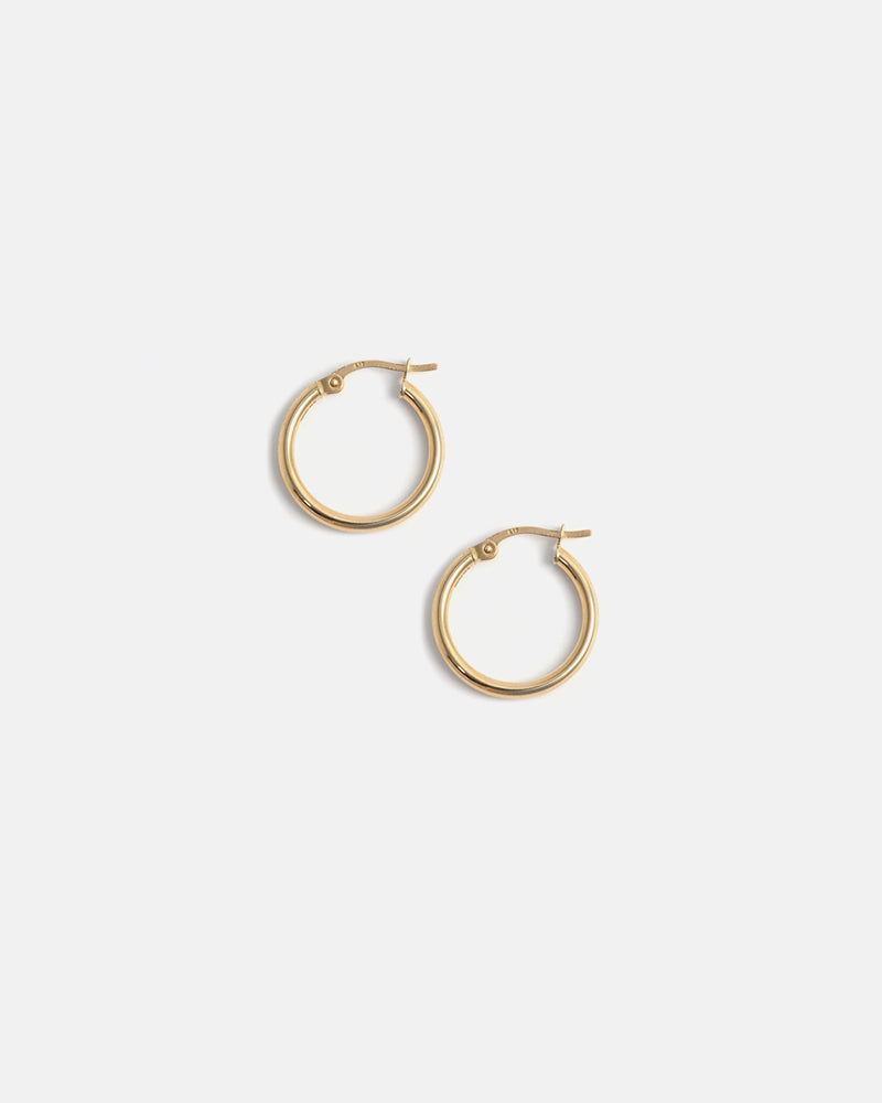 Small Fine Hoops in Gold